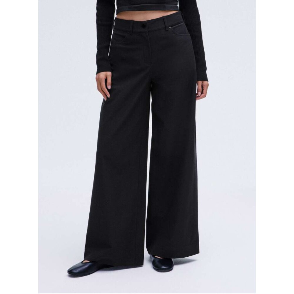 Lululemon City Sleek 5 Pocket Wide Leg Pants Womens 32 Black Utlitech
